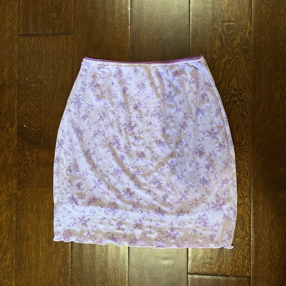 Floral Purple mini Skirt